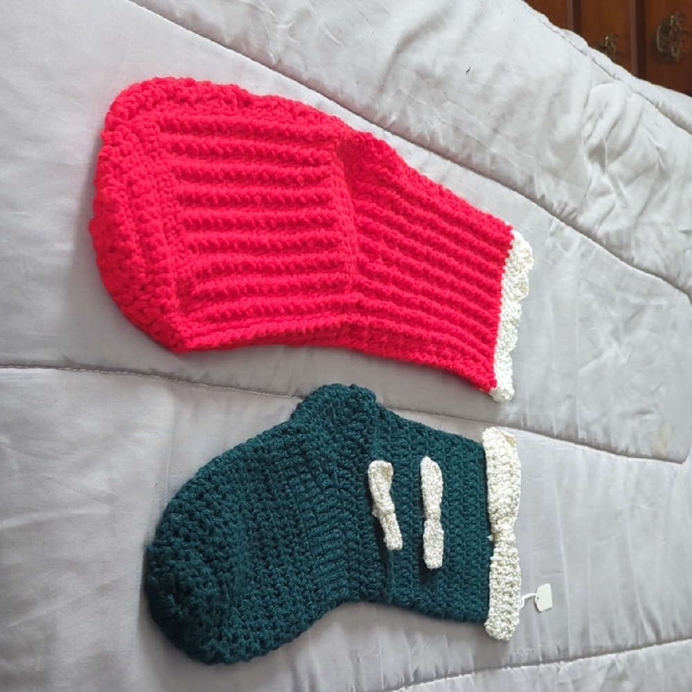 Festive Crocheted Christmas Stockings.